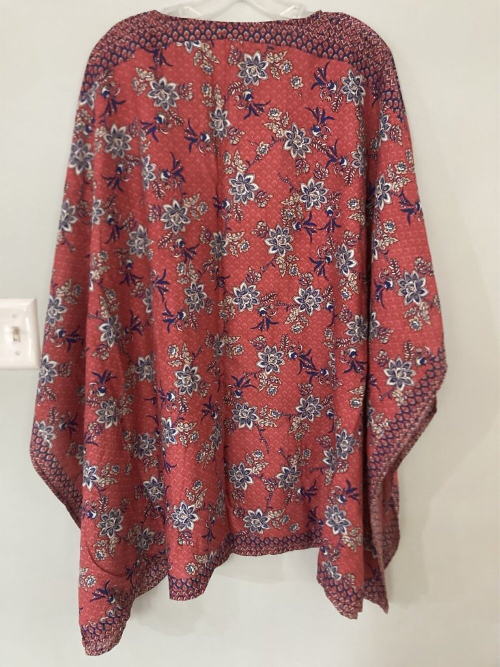 Floral Boho Kimono Cardigan By Japna One Size 100% Viscose Made In India - Picture 3 of 3